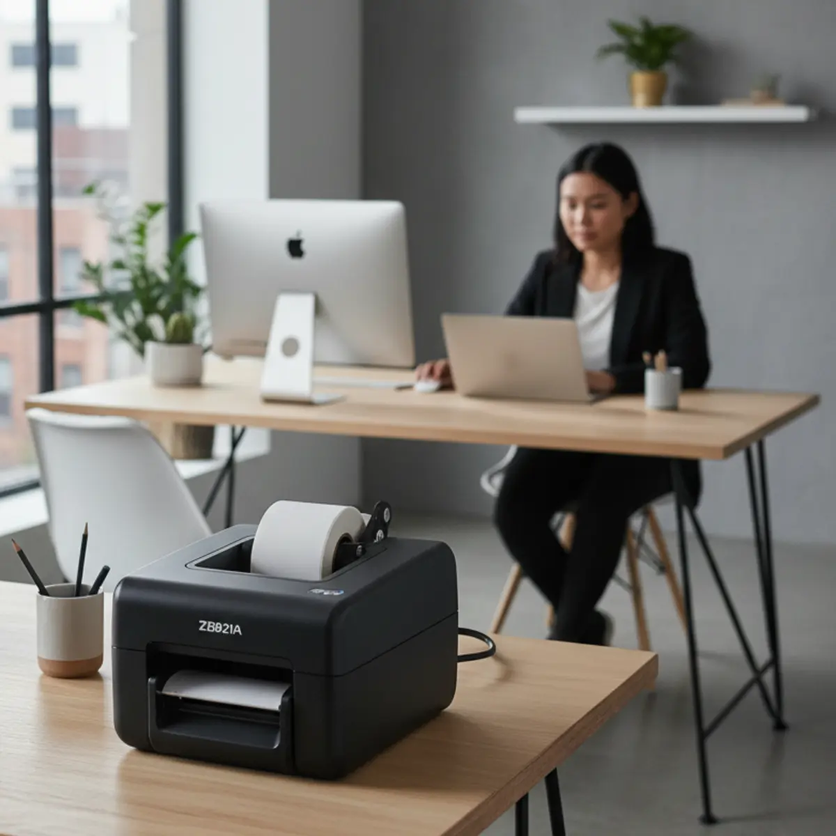 Drukarka etykiet marki Zebra